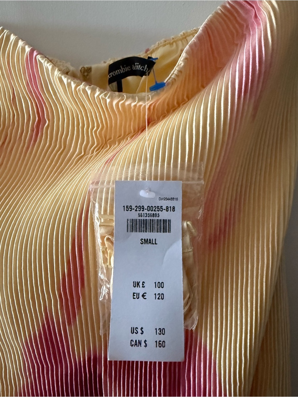 NWT Abercrombie & Fitch The A&F Giselle Pleat Release Midi Dress Women Small - Picture 3 of 3